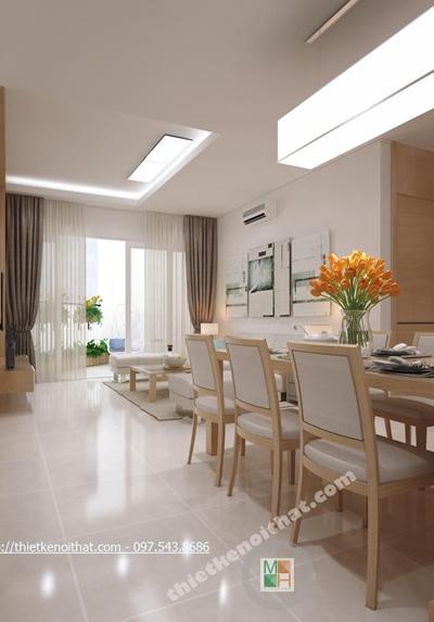  Thi công nội thất chung cư hiện đại tại Golden Palace - Căn B7